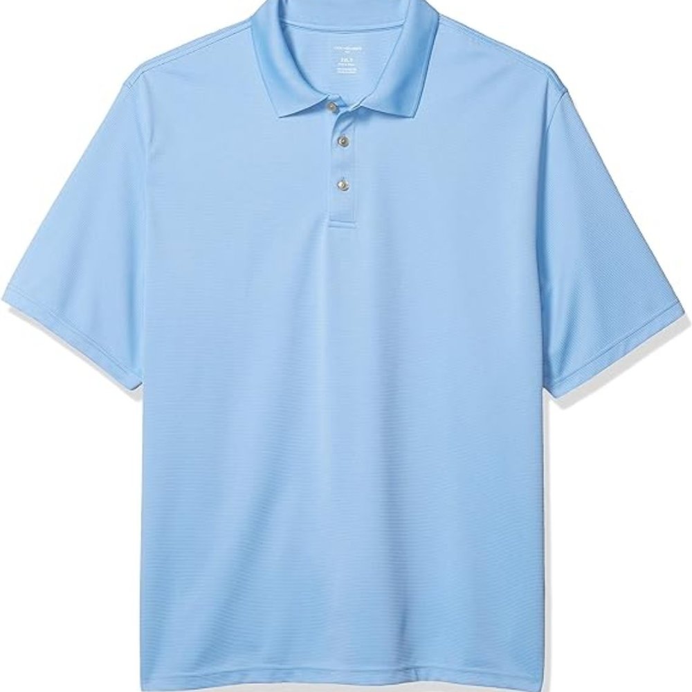 Van Heusen Men's Big and Tall Short Sleeve Air Performance Ottoman Stripe Polo